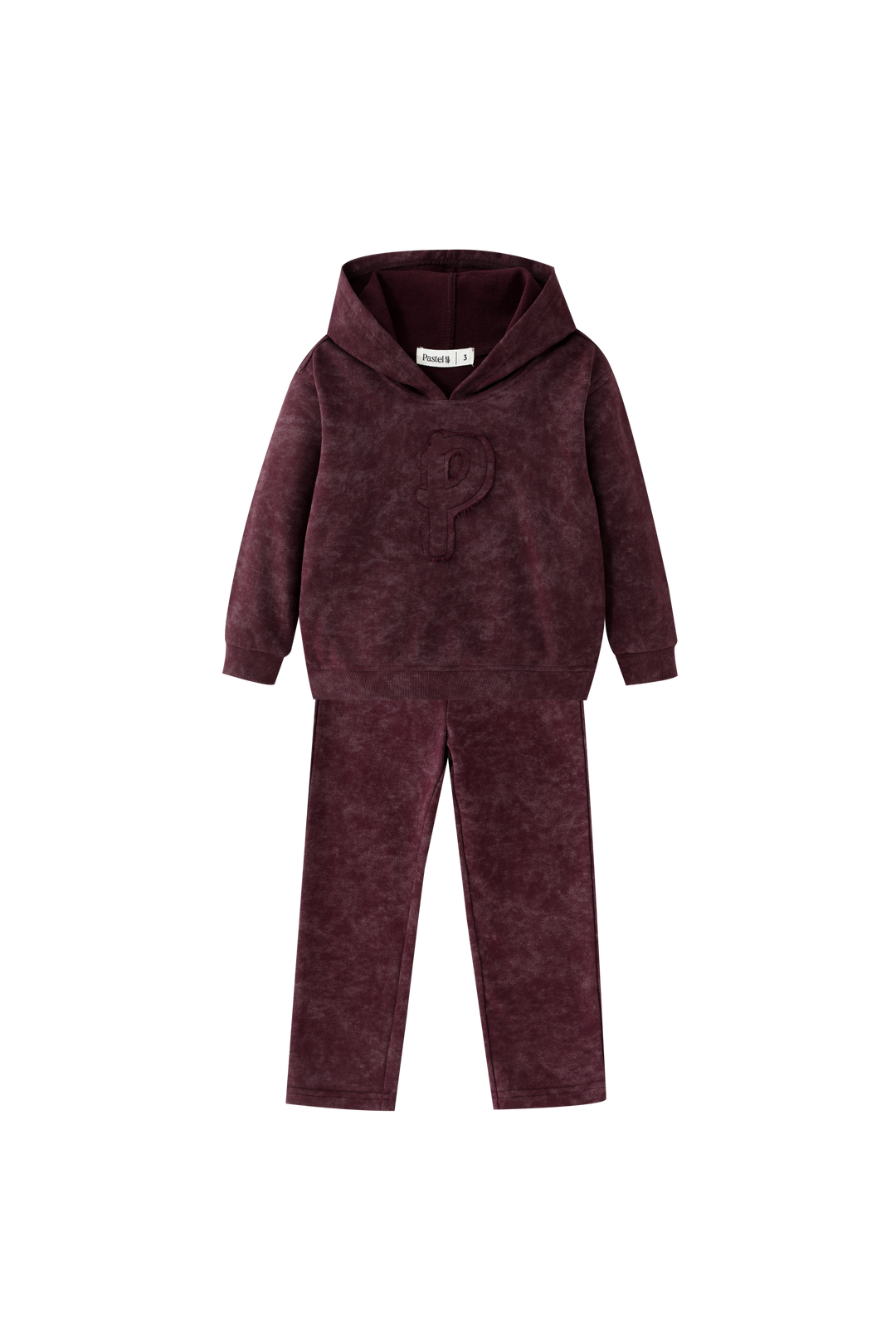 "P" EMBLEM TIE DYE TRACKSUIT-BURGUNDY