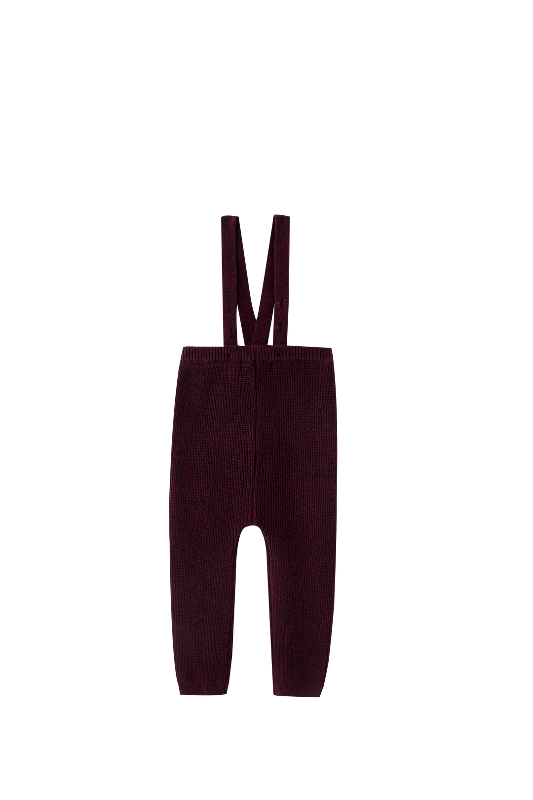 BURGUNDY MARLED SUSPENDER LEGGING-BURGUNDY