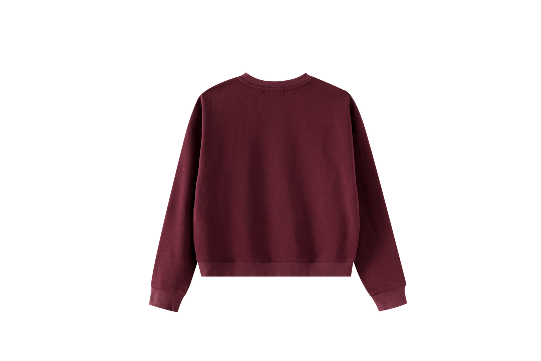 BONJOUR ICON SWEATSHIRT-BURGUNDY