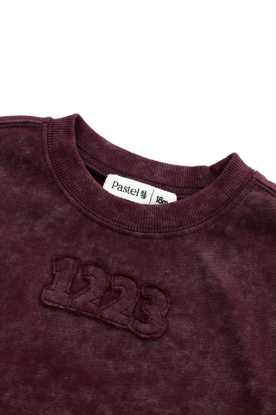 1223 TIE DYE SWEAT-BURGUNDY
