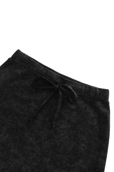 MIDI TIE DYE SKIRT-BLACK