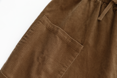 MIDI CORDUROY SKIRT WITH POCKETS-MOCHA