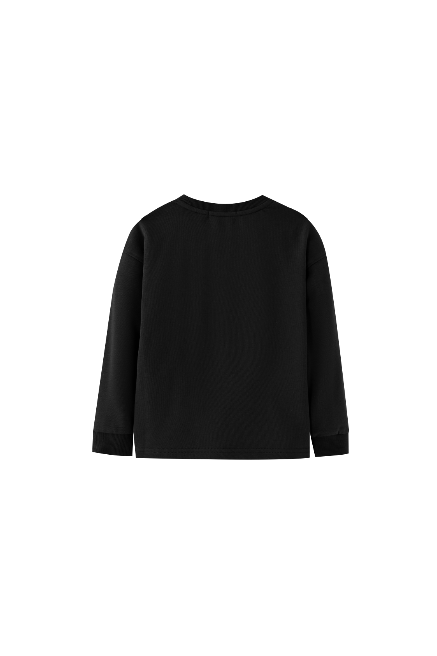 PASTEL PARIS SWEATSHIRT-BLACK