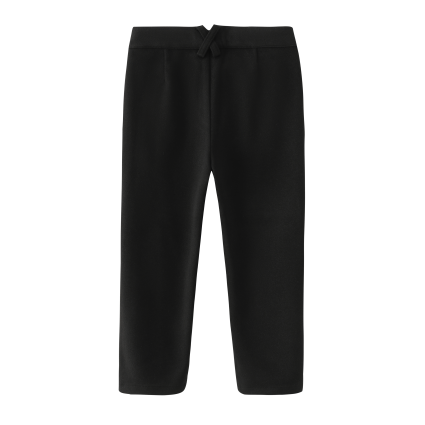 WOOL MAUVE PANTS-BLACK