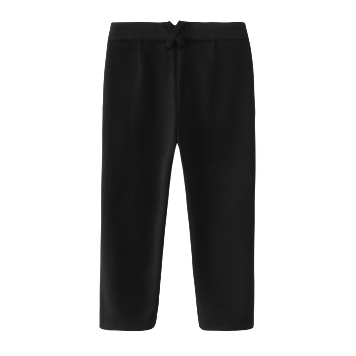 WOOL MAUVE PANTS-BLACK