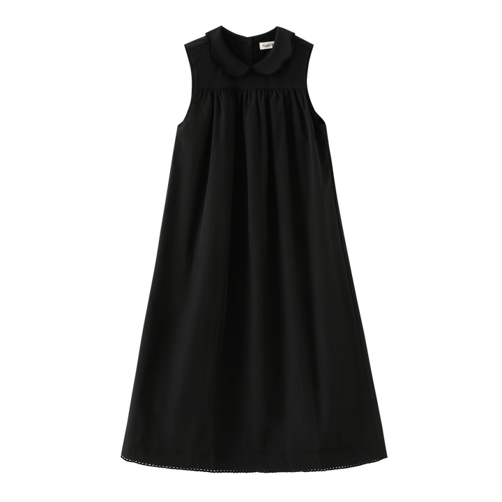 HIGH WAISTED TAFFETA JUMPER-BLACK