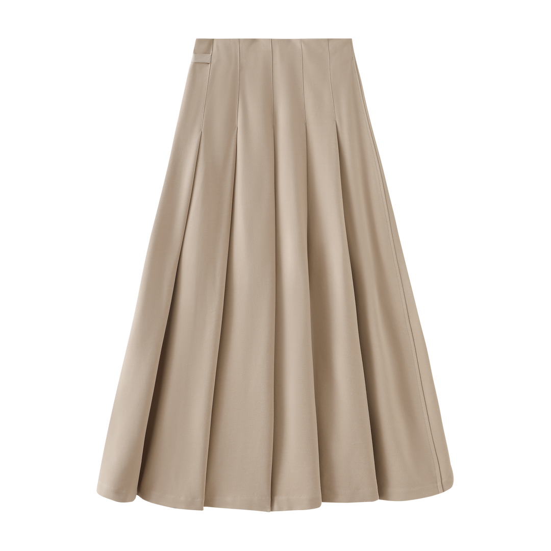 TEEN SKIRT WITH SIDE STRAP-BEIGE