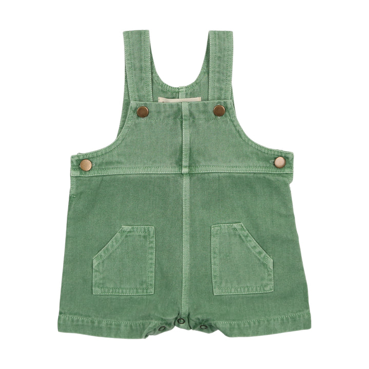 F273-DENIM OVERALL-Green Wash