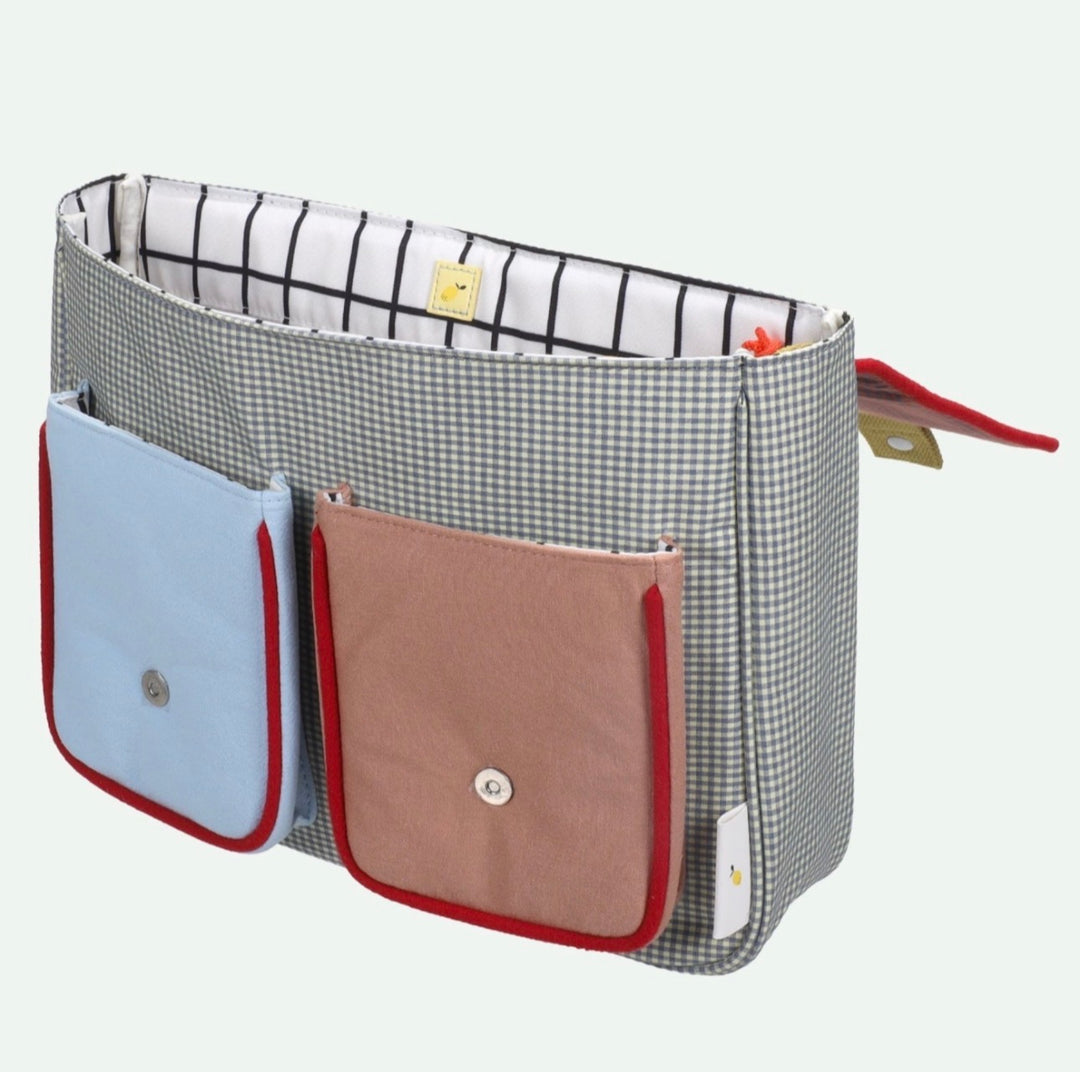 1802371 Schoolbag - Gingham Midnight/Moon