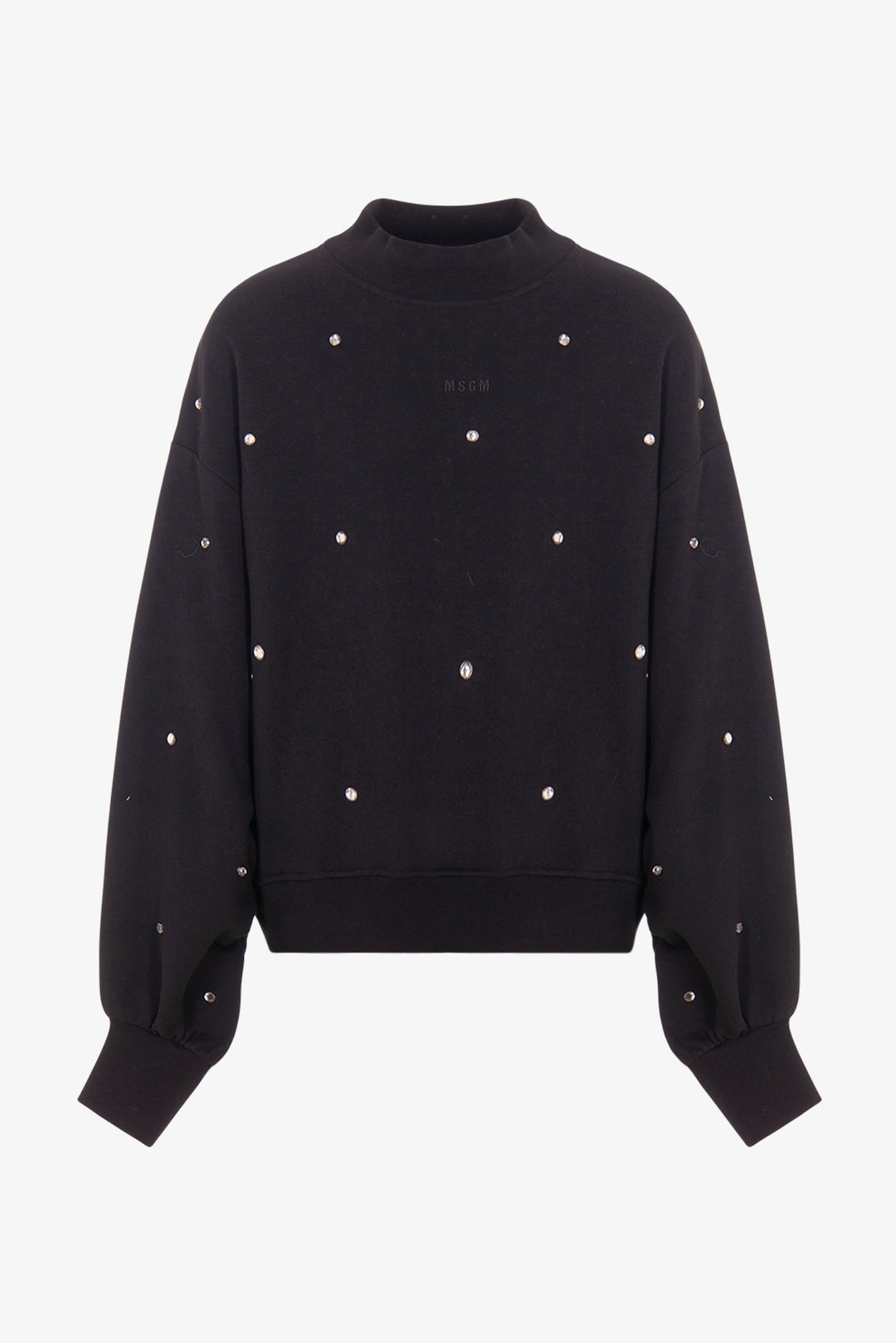 CRYSTAL STONE SWEATSHIRT GIRL-NERO/BLACK