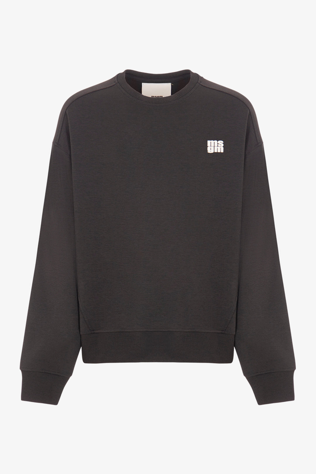 INTERLOCK SWEATSHIRT UNISEX-WASHED BLACK