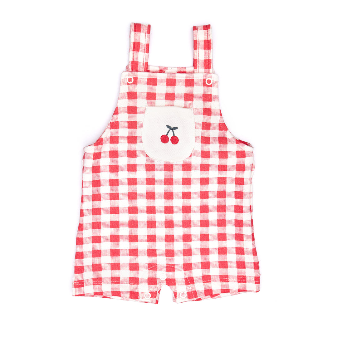 FK005-TERRY OVERALL-Strawberry Tartan