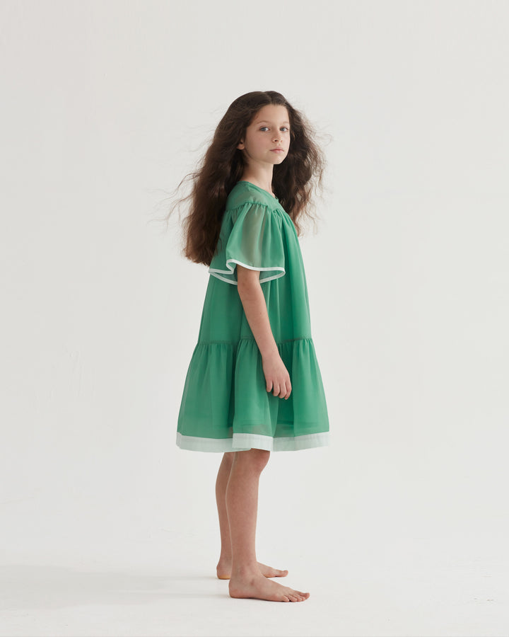 FLOAT YOUR BOAT DRESS-CRICKET GREEN