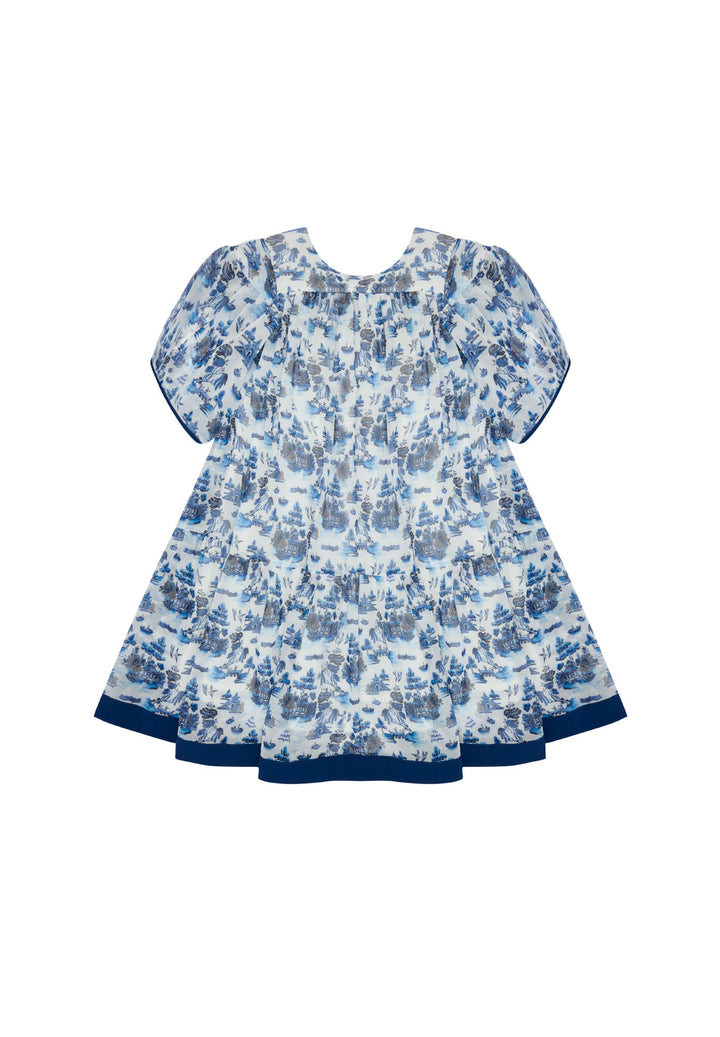 FLOAT YOUR BOAT SPECIAL LENGTH DRESS-WILLOW PATTERN