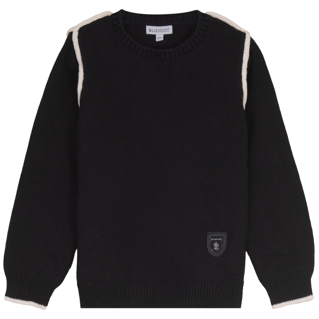 FRAN ROPE DETAIL SWEATER-BLACK