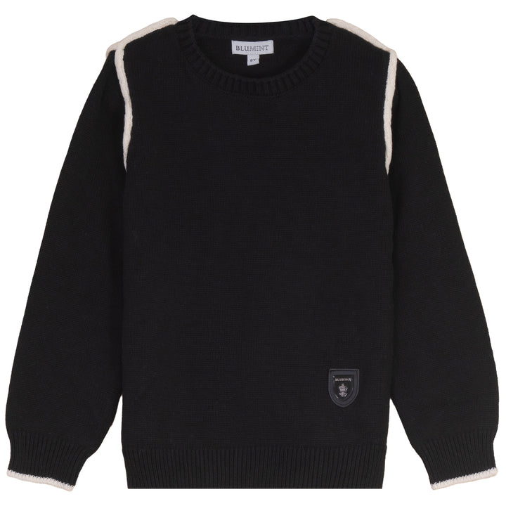 FRAN ROPE DETAIL SWEATER-BLACK