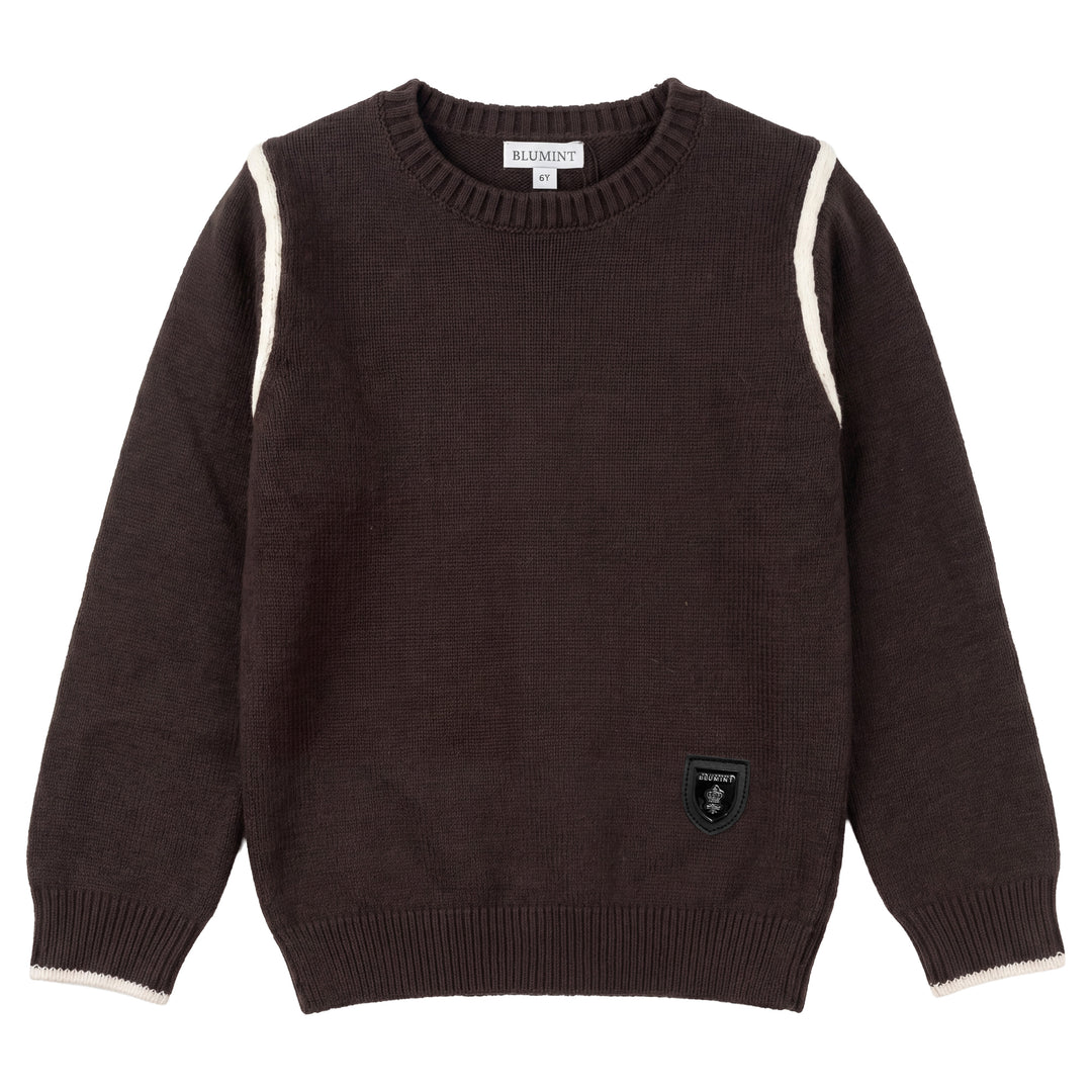 FRAN ROPE DETAIL SWEATER-BROWN