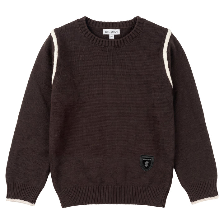 FRAN ROPE DETAIL SWEATER-BROWN