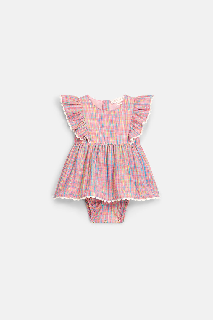 ROMPERS LENA PINK POMELO CHECKS