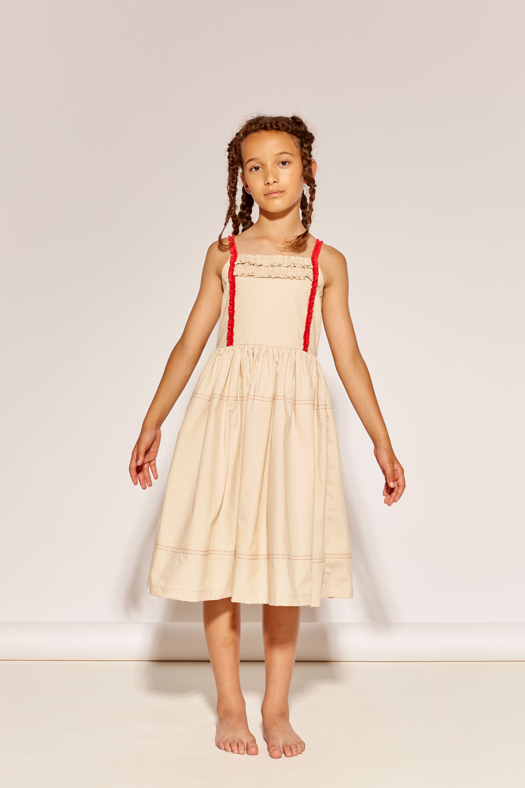 FROM A LONG LINE DRESS - CASHEW