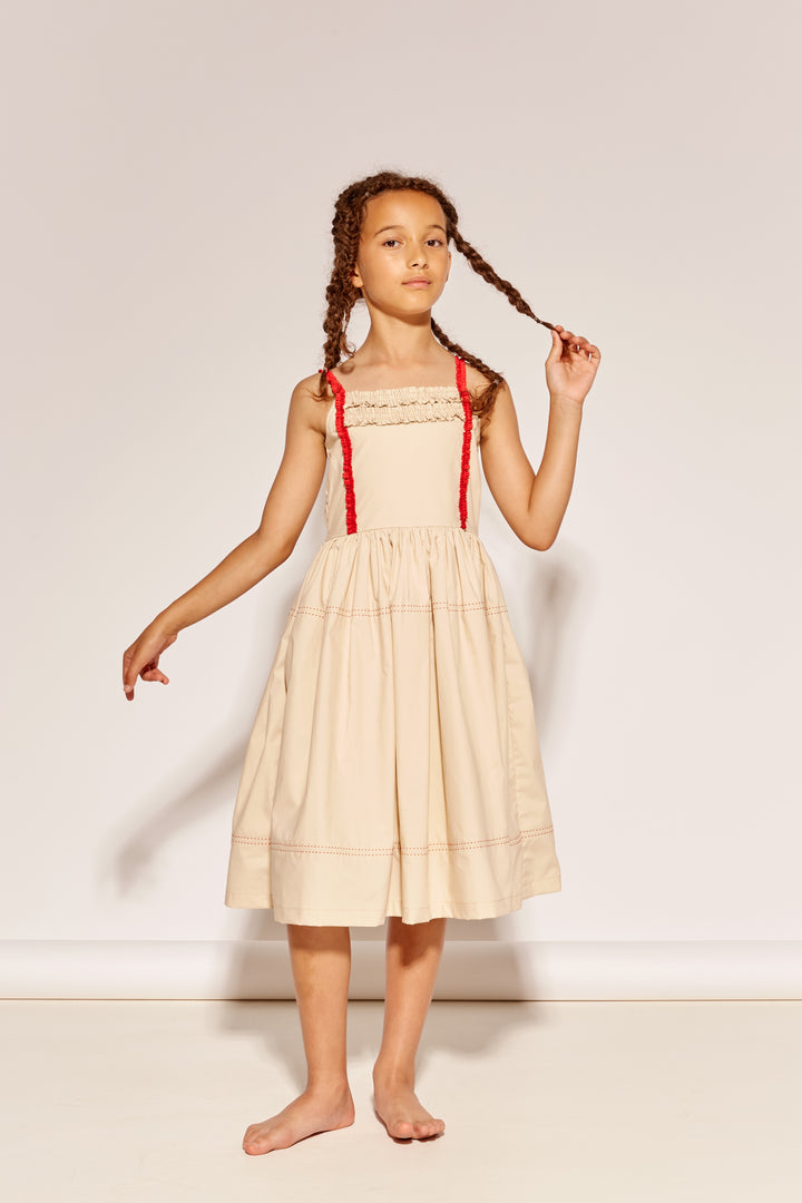 FROM A LONG LINE DRESS - CASHEW