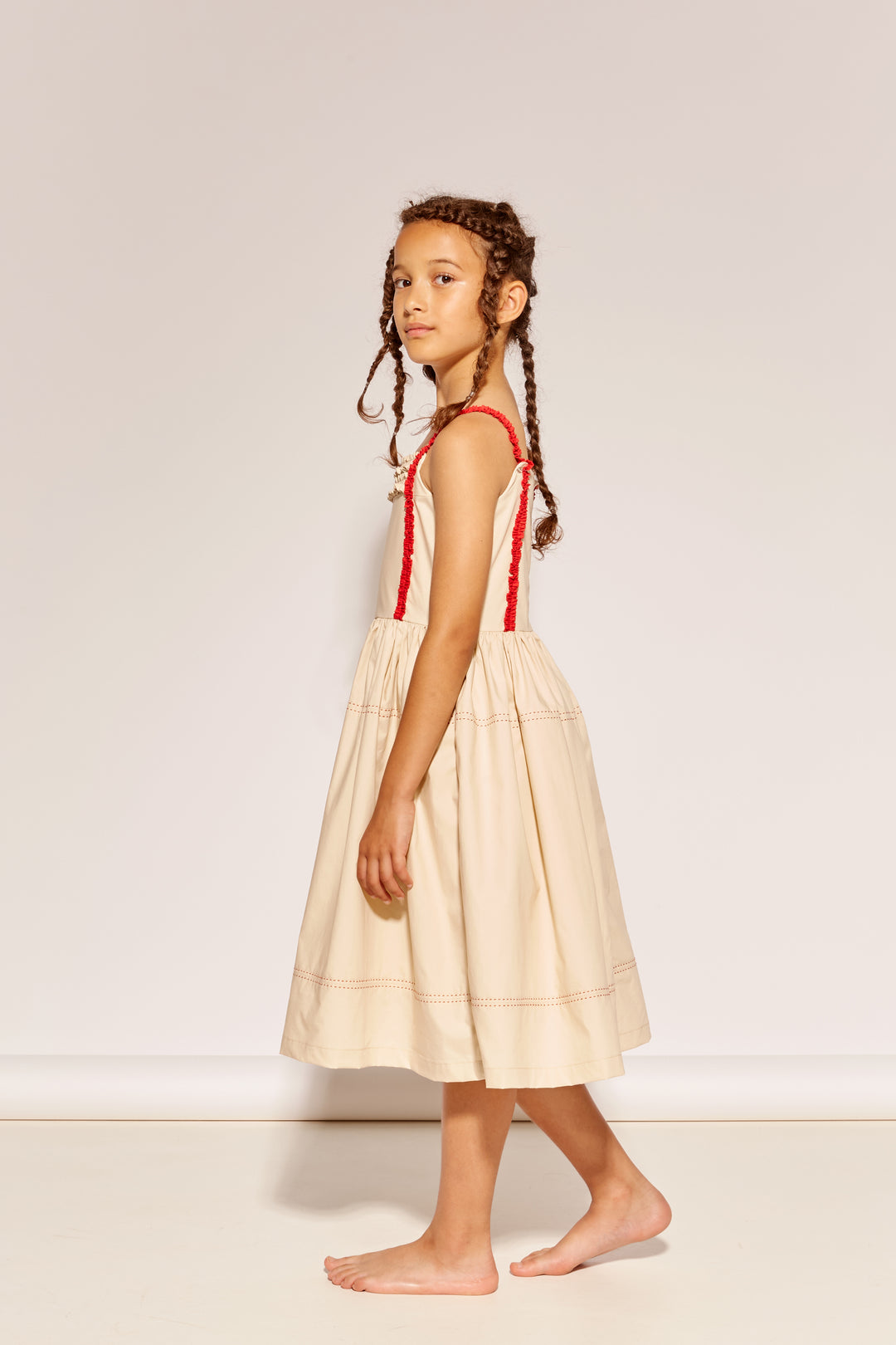 FROM A LONG LINE DRESS - CASHEW