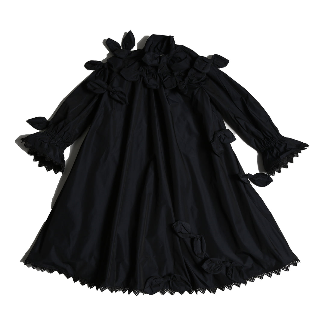 DR325V-ESTELLA BOW EMBELLISHED FROCK-SAPPHIRE