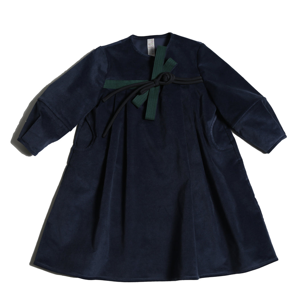 DR330V-LUNA EMPIRE WAIST FROCK-SAPPHIRE