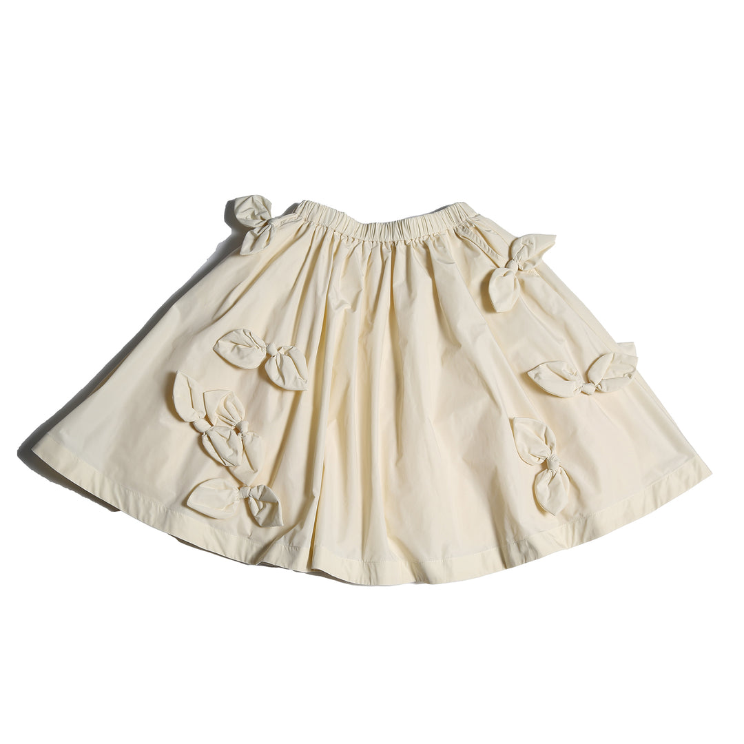 SK158V-ESTRELLA BOW EMBELLISHED SKIRT-OPAL
