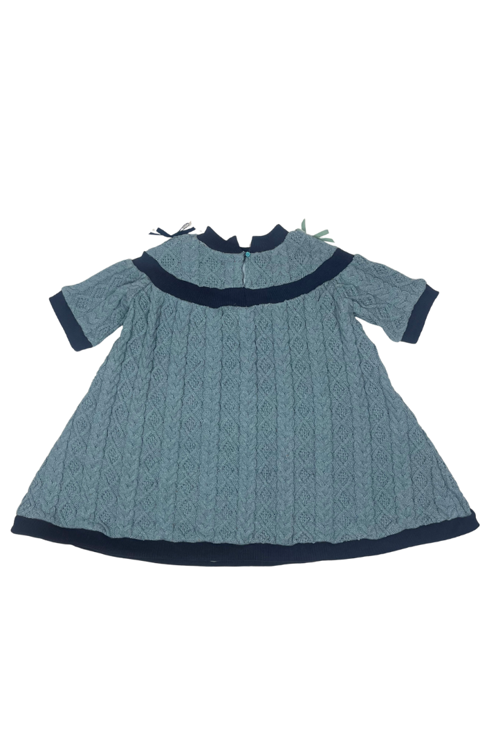 FW26-KD7S MARISOL BOW SWEATER DRESS - PERIWINKLE
