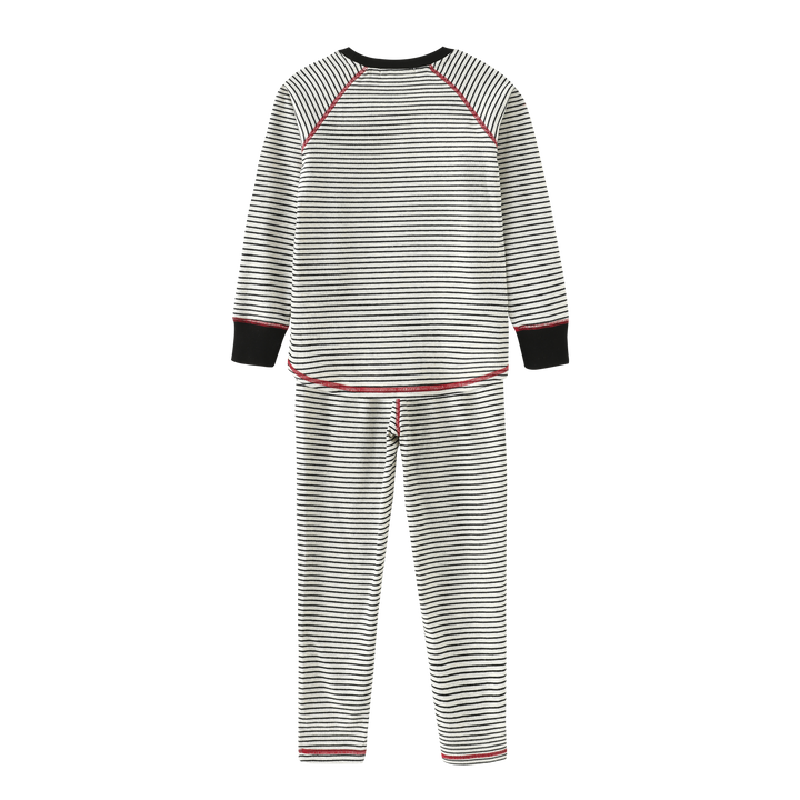 STRIPED BUNNY PAJAMA-BLACK STRIPED