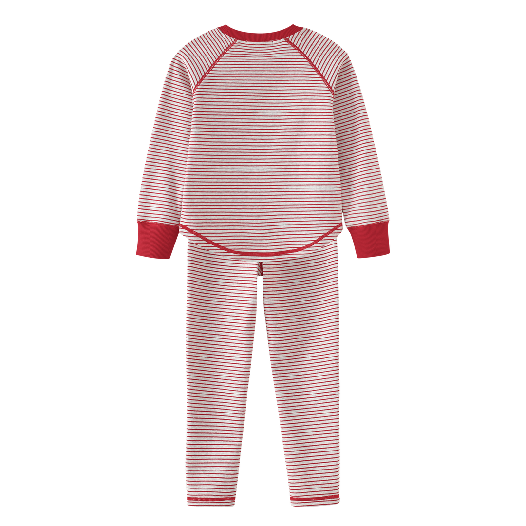 STRIPED BUNNY PAJAMA-RED STRIPED