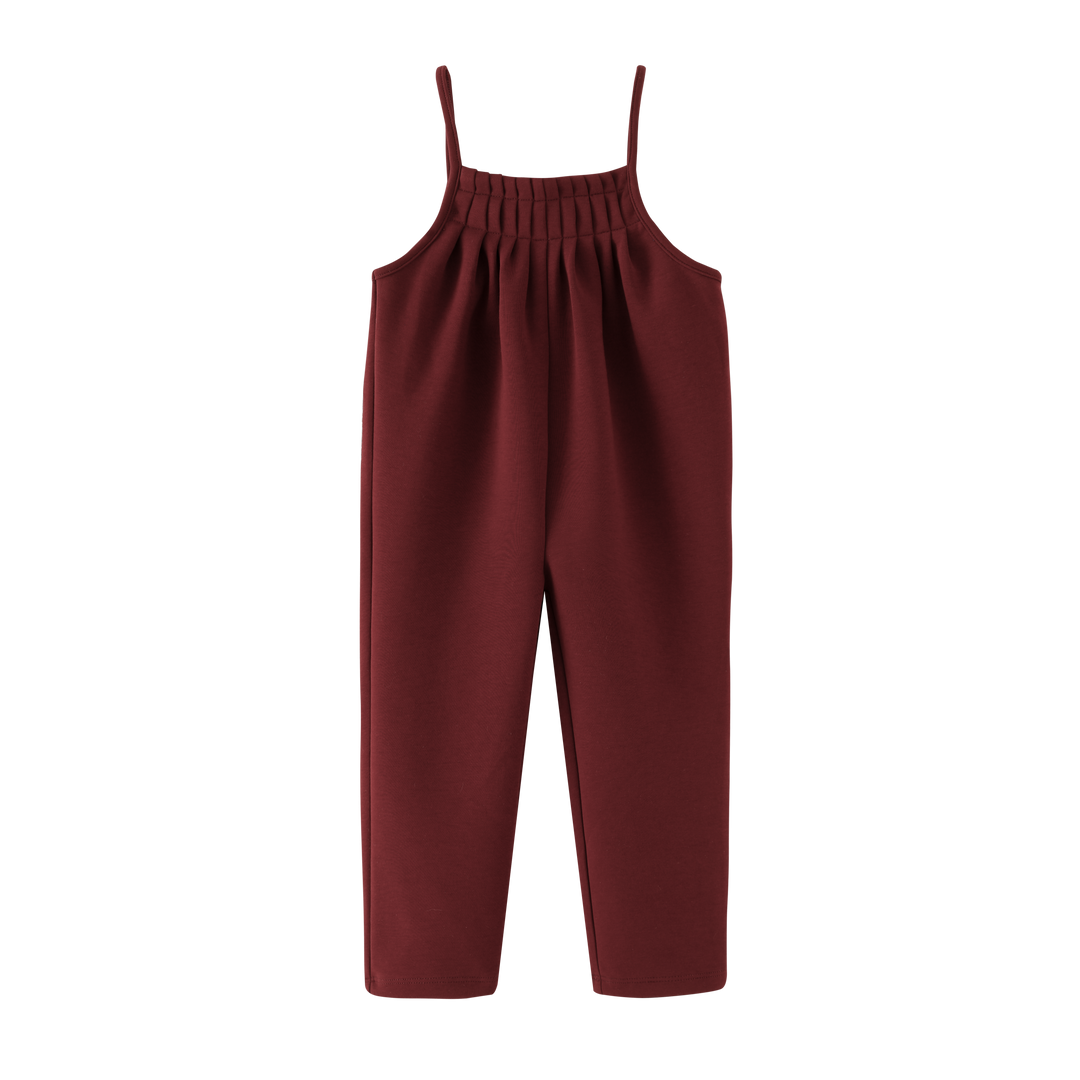 THIN STRAP ROMPER-BURGUNDY