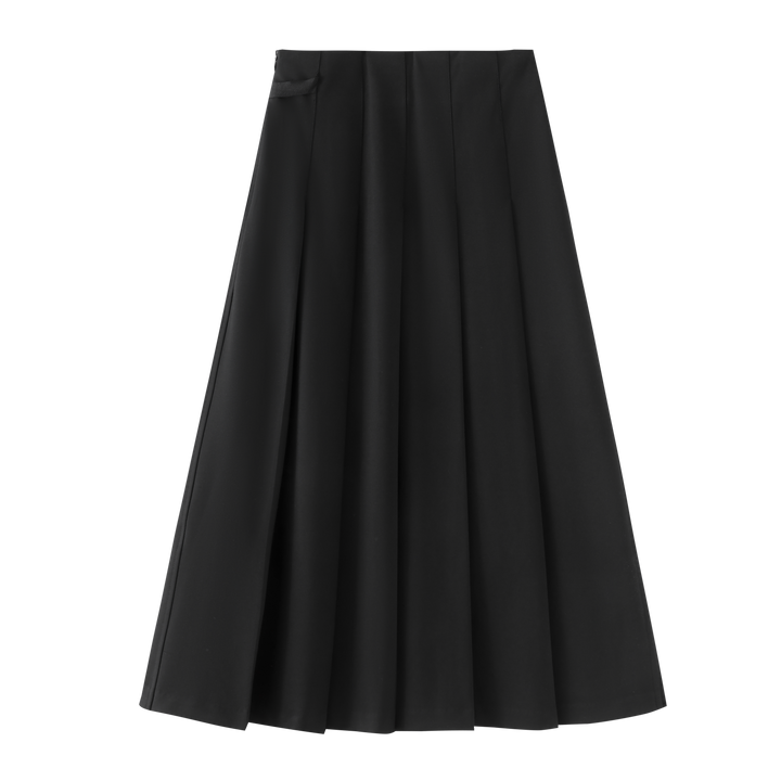TEEN SKIRT WITH SIDE STRAP-BLACK