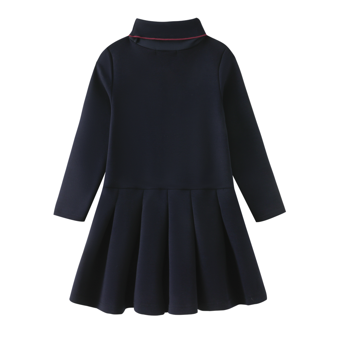 TURTLENECK DRESS-NAVY