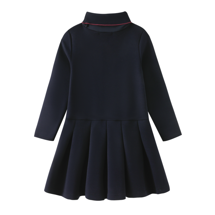 TURTLENECK DRESS-NAVY