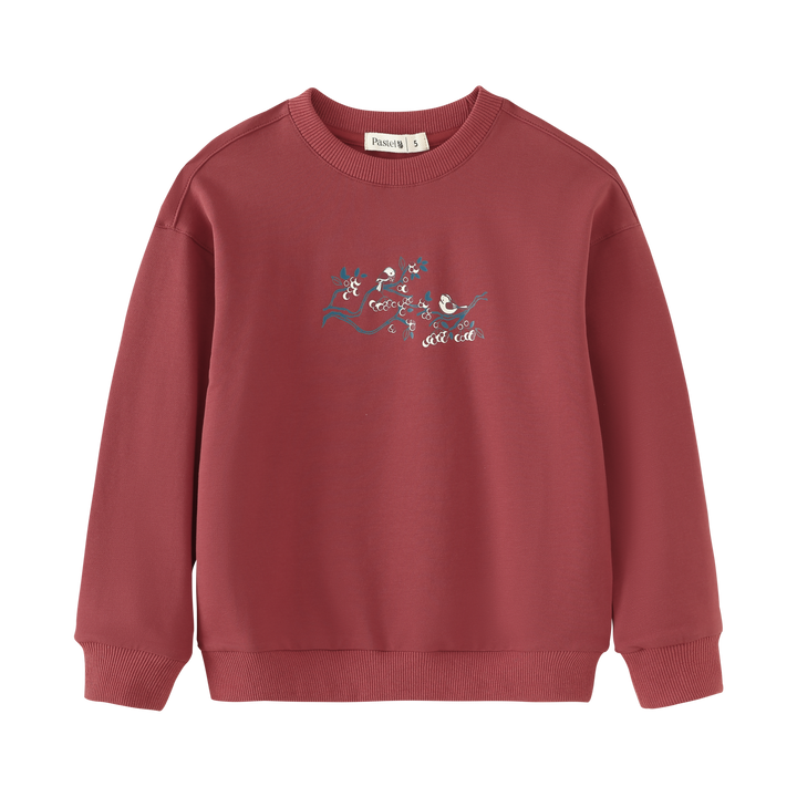 BIRD PRINT SWEATSHIRT-SHERBERT