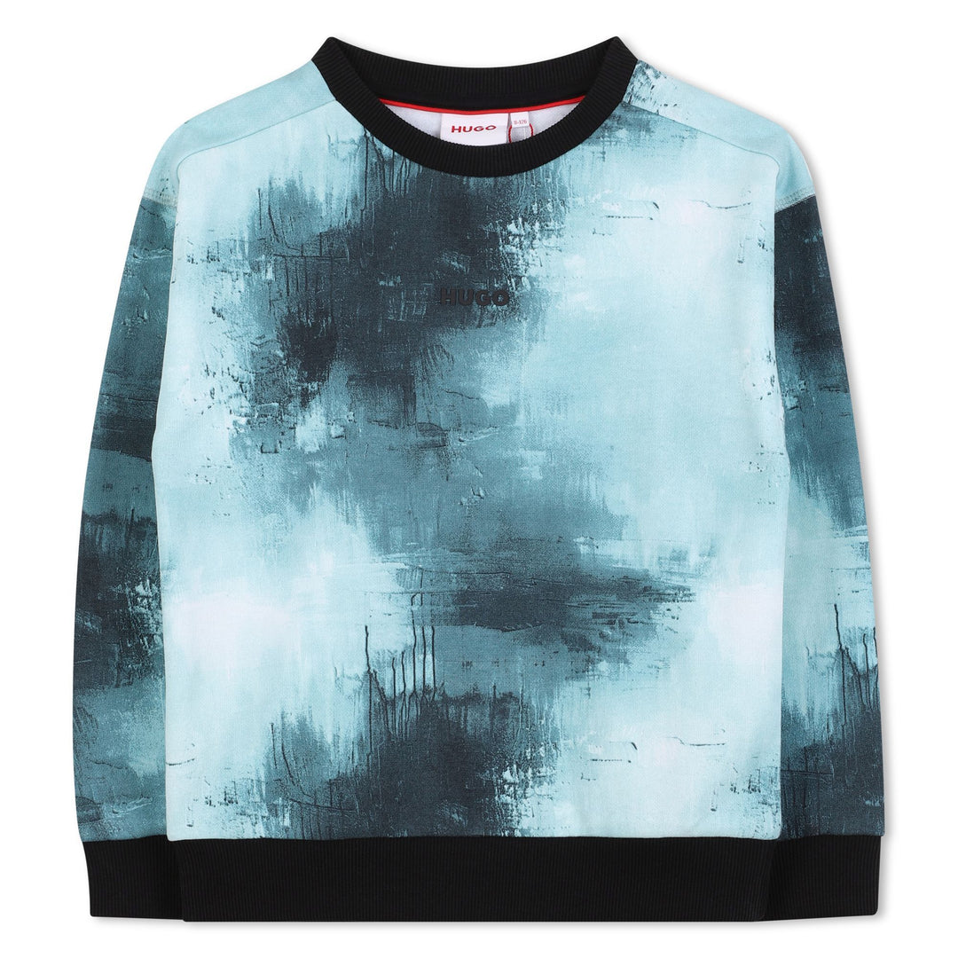 G00452-TIEDYE SWEATSHIRT-TRUE BLUE