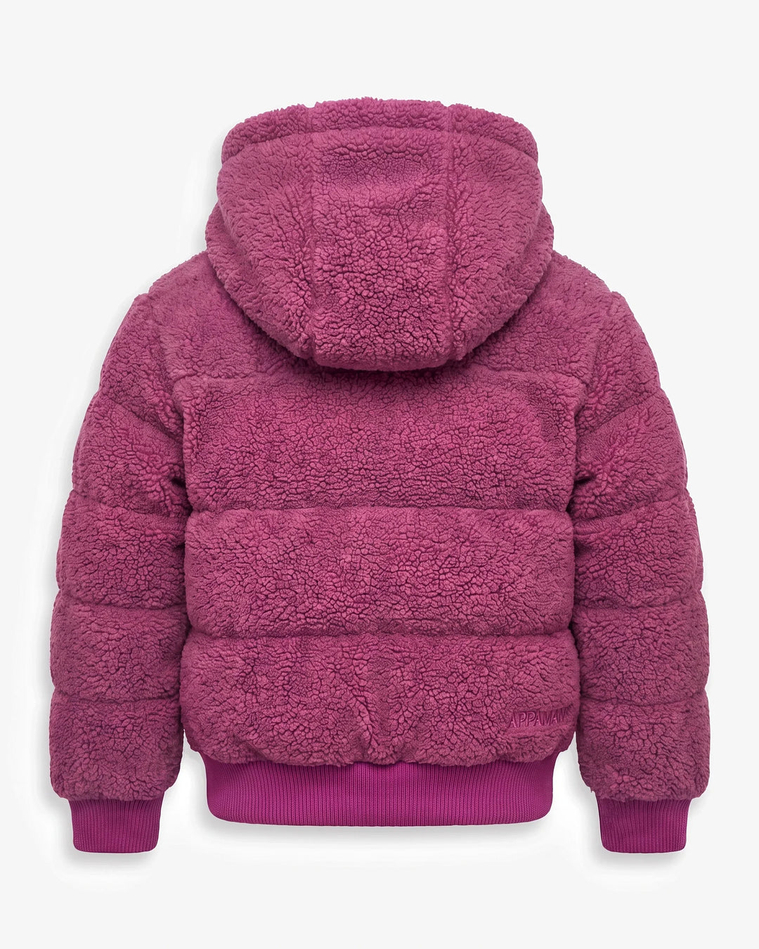 G0111-TPC0I2 Teddy Puffer Coat Vintage Mauve