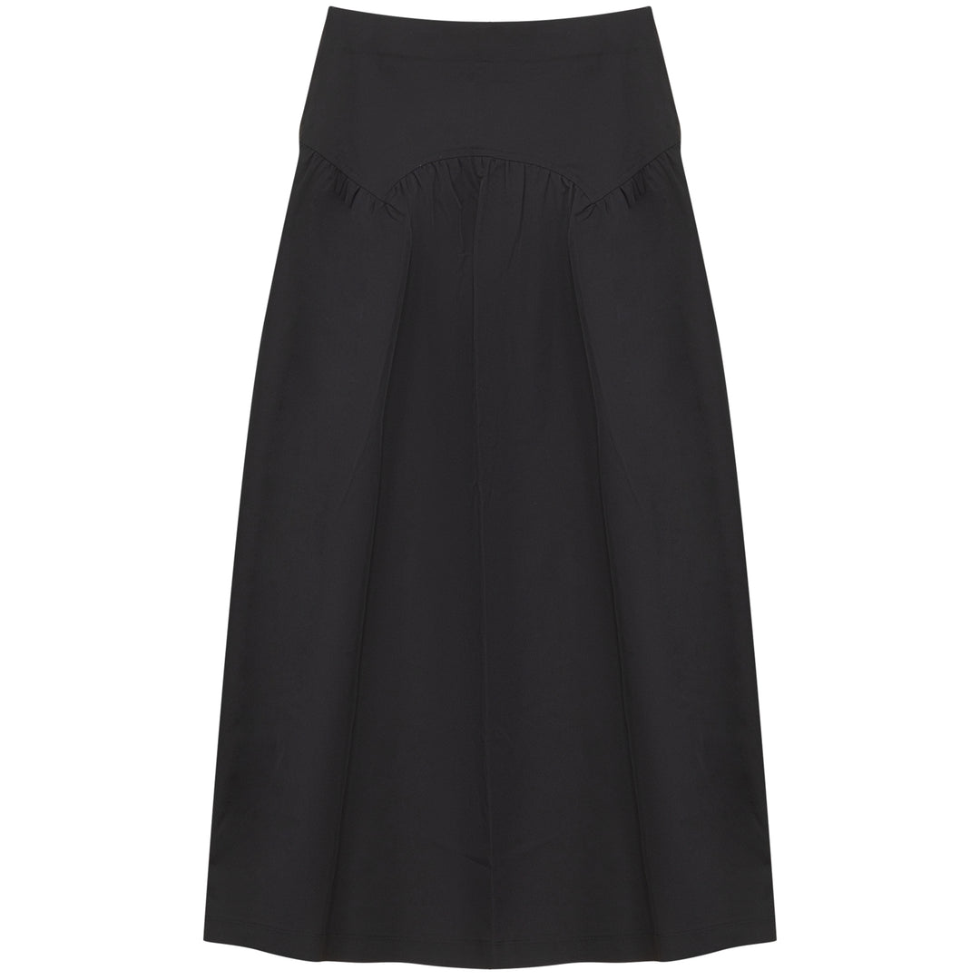 G764-YOKE DETAIL SKIRT-BLACK
