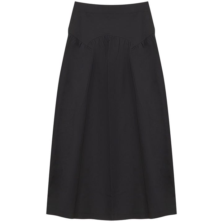 G764-YOKE DETAIL SKIRT-BLACK
