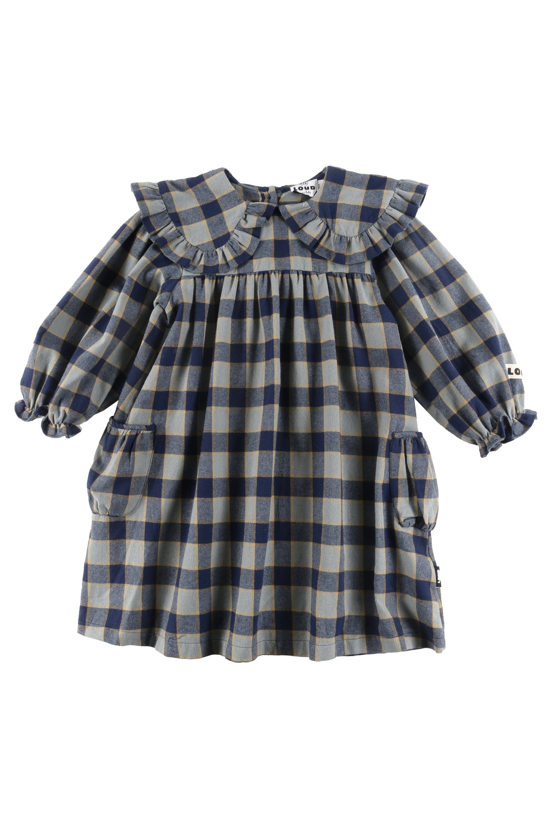 GD09 LOYAL-Dress collar-CHECK Indigo
