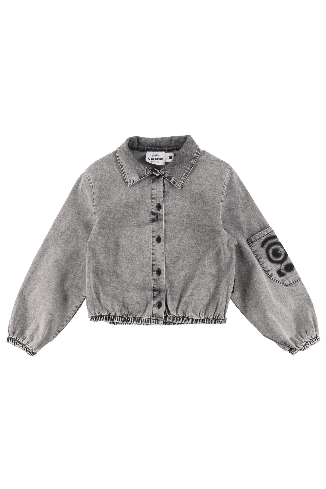 GDS02 PLAY-Shirt button down-LIGHT GREY stone wash
