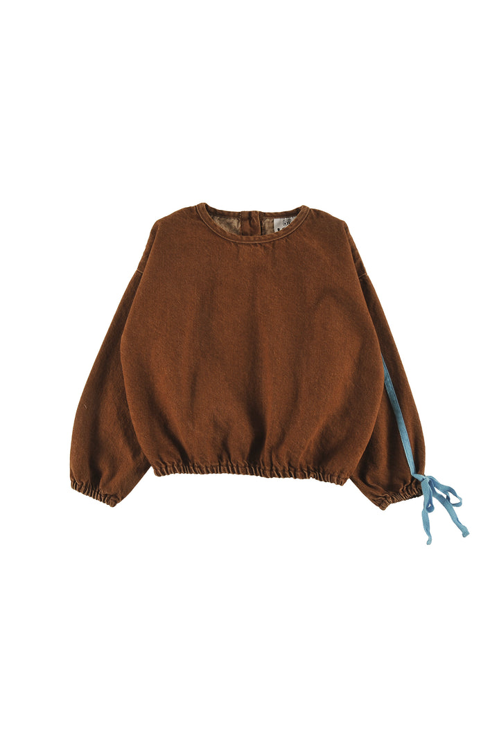 GDT01 TIP BLOUSE - CHOCO