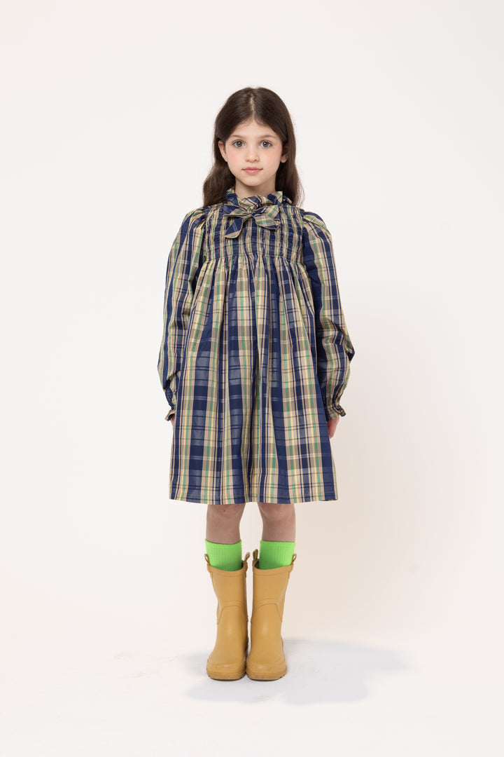 BF12WB008 GIRELLA DRESS - QUADRO BLU