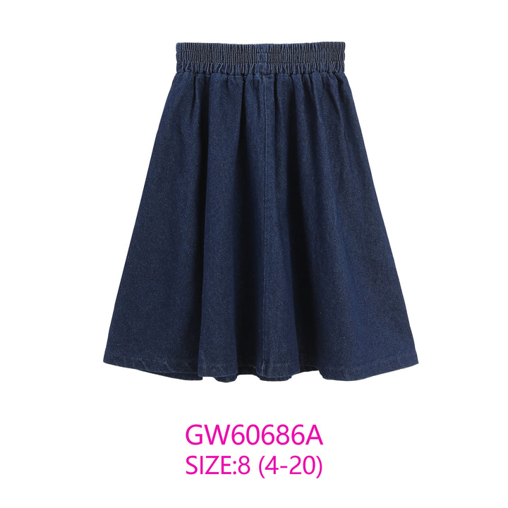 GW60686A-BLUE DENIM SKIRT