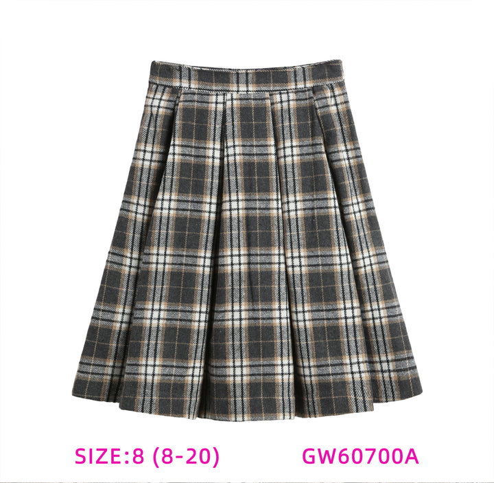 GW60700A-PLAID SKIRT