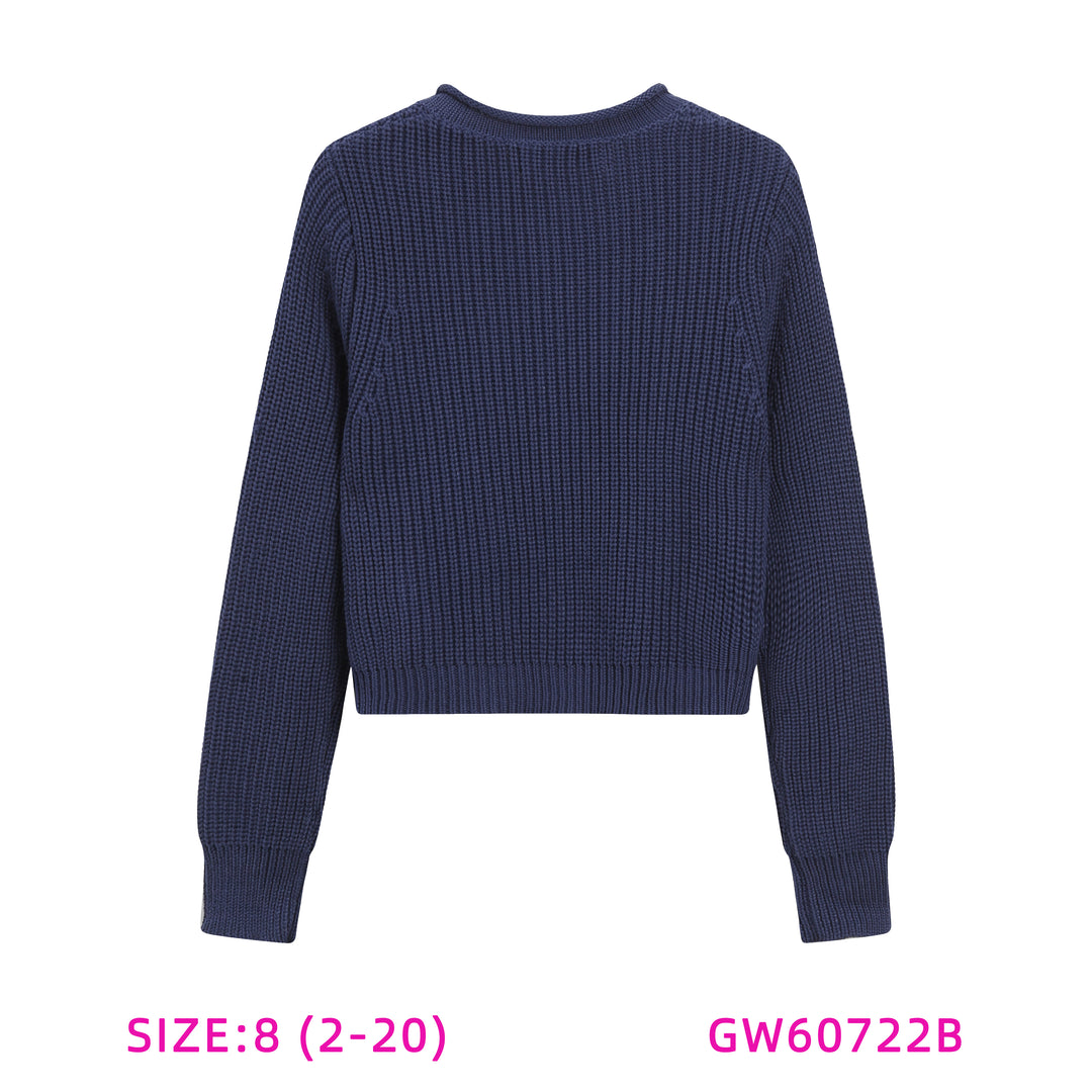 GW60722B-BLUE CARDIGAN