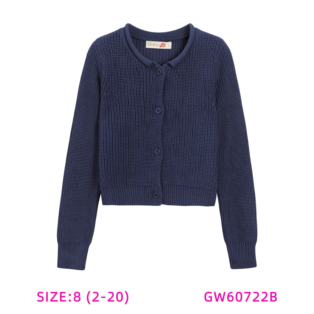 GW60722B-BLUE CARDIGAN
