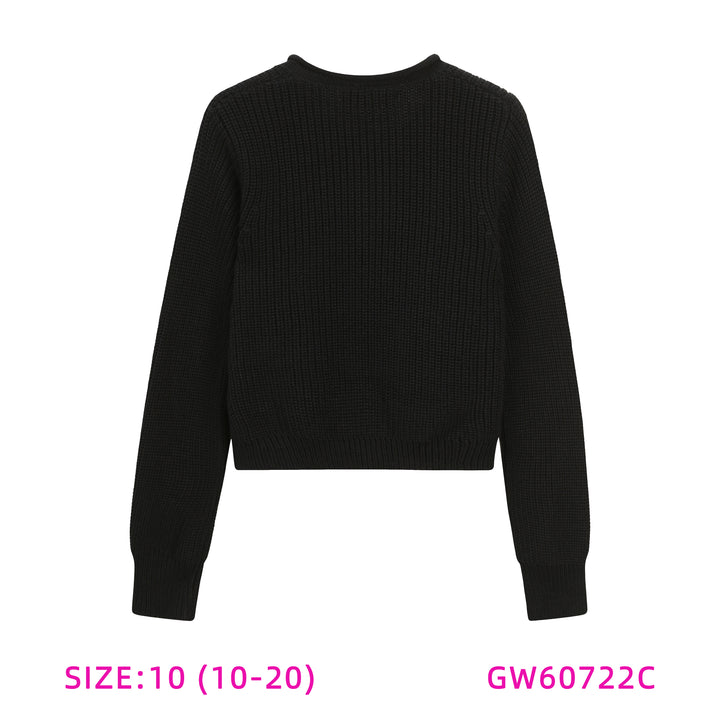 GW60722C-BLACK CARDIGAN